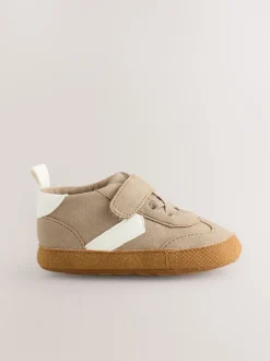 Naturel bruin - Touch Fastening Baby Trainers (0-2mths)