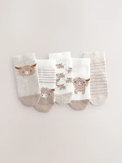 Naturel Hamish - Verpakking van 5 paar babysokken (0 mnd-2 jr)