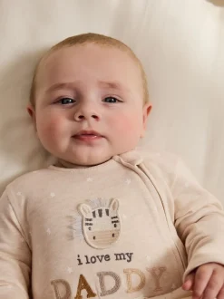 Naturel I Love My Daddy - Babypyjama met tweewegrits (0-18mnd)