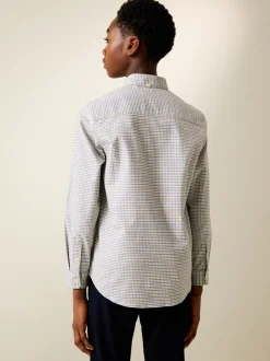 Naturel met gingham-ruit - Oxford overhemd (3-16 jr)