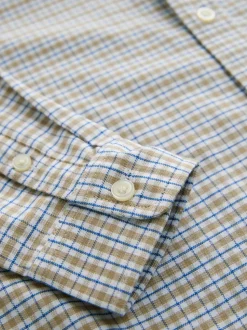 Naturel met gingham-ruit - Oxford overhemd (3-16 jr)