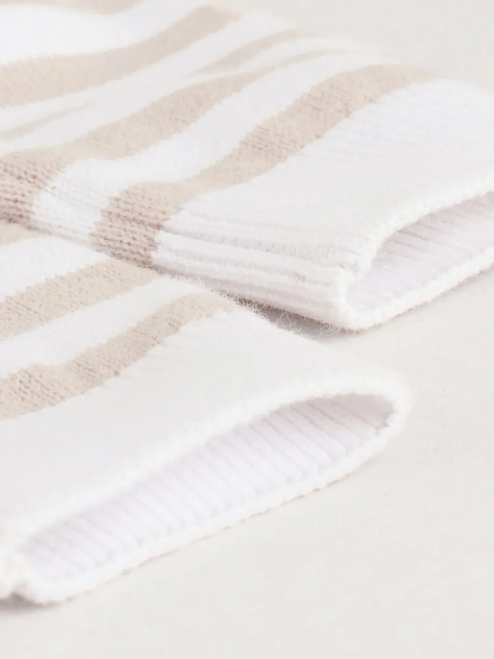 Naturel met strepen - Gebreide top- en leggingset (0 mnd - 2 jr)