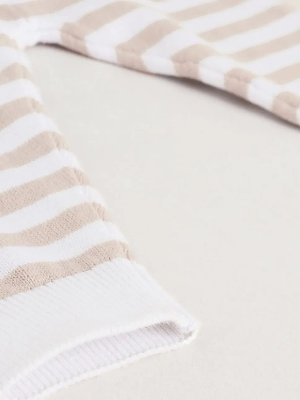 Naturel met strepen - Gebreide top- en leggingset (0 mnd - 2 jr)