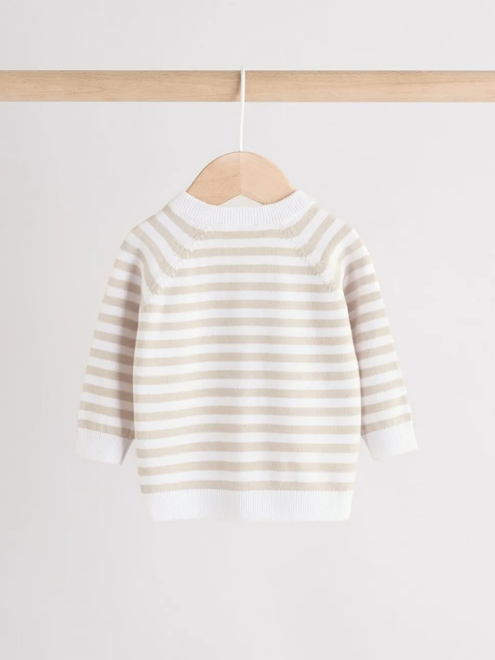 Naturel met strepen - Gebreide top- en leggingset (0 mnd - 2 jr)