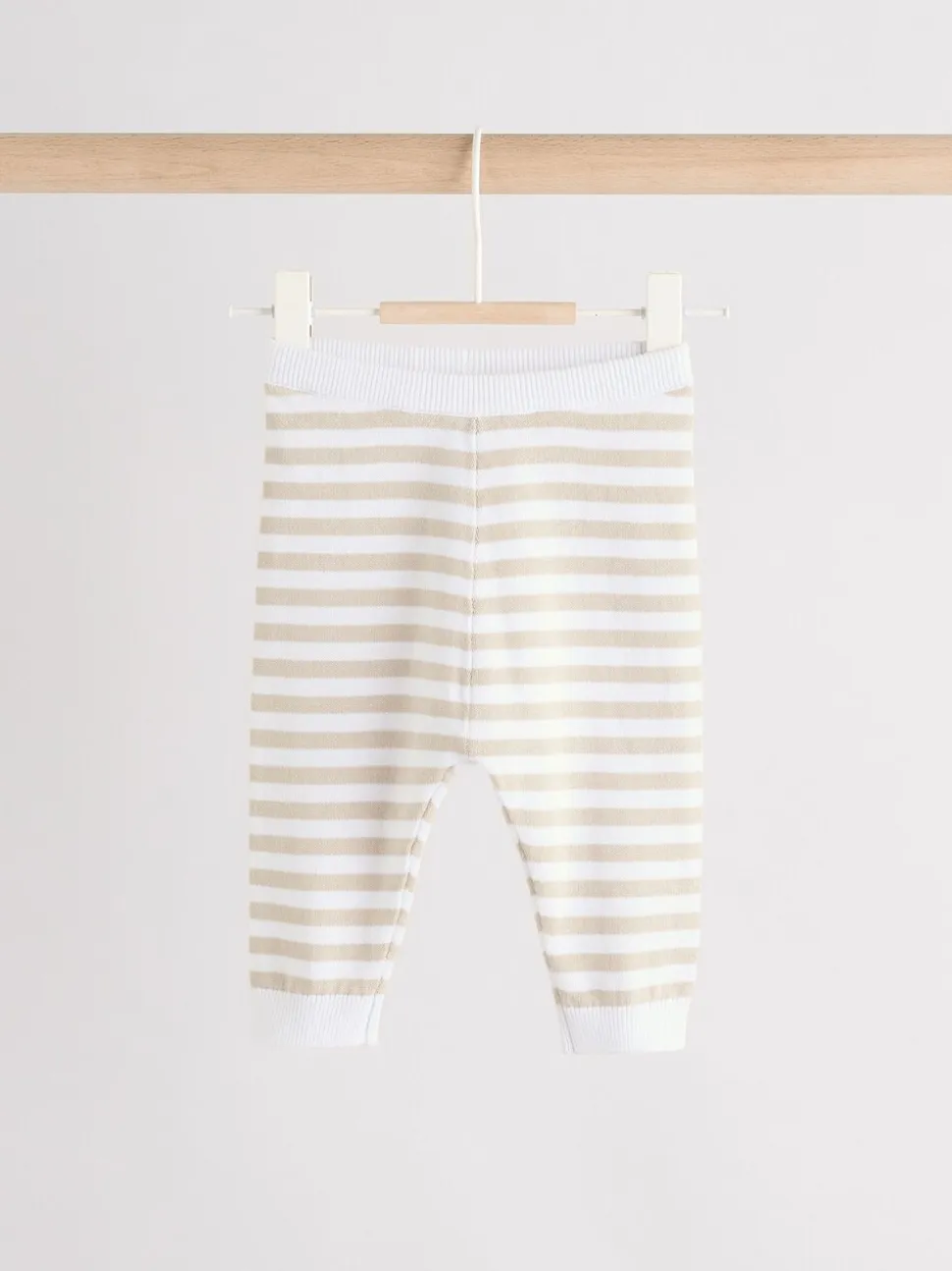 Naturel met strepen - Gebreide top- en leggingset (0 mnd - 2 jr)