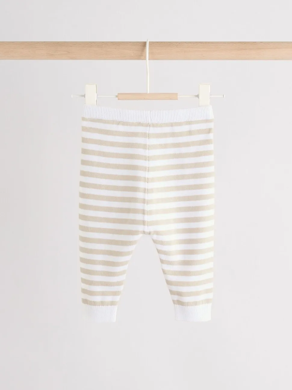 Naturel met strepen - Gebreide top- en leggingset (0 mnd - 2 jr)