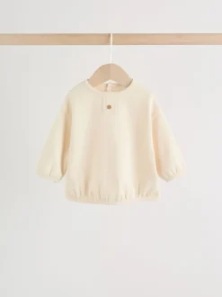 Naturel met strepen - Sweat Top and Trousers Baby Set (0mths-2yrs)