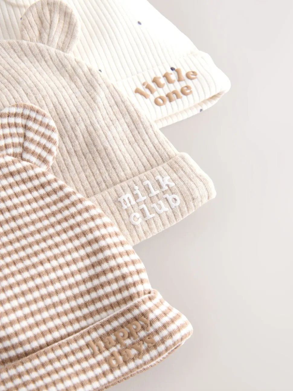 Naturel Milk Club - Baby Beanies 3 Pack (0-12mths)