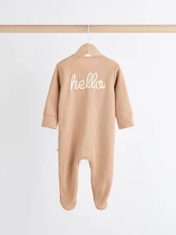 Naturel Milk Club - Set van 3 babyslaapzakjes met tweewegrits van 100% katoen (0 mnd - 2 jr)