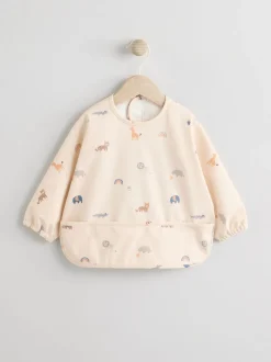 Naturel Mini Jungle - Slabbetje met mouwen voor spenen en voeden