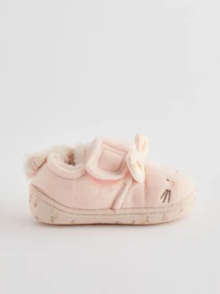 Naturel/crèmekleurig konijn - Pantoffels met antislip-zool
