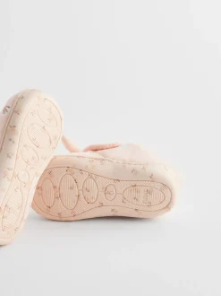 Naturel/crèmekleurig konijn - Pantoffels met antislip-zool