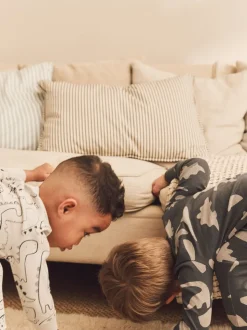 Naturel/zwart dinosaurus - Verpakking van 3 knusse pyjama's (9 mnd-10 jr)