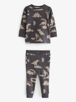 Naturel/zwart dinosaurus - Verpakking van 3 knusse pyjama's (9 mnd-10 jr)