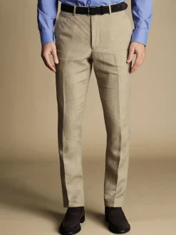 Natuurlijk - Charles Tyrwhitt slim fit 100% linnen broek