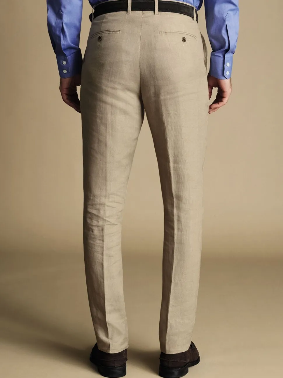 Natuurlijk - Charles Tyrwhitt slim fit 100% linnen broek