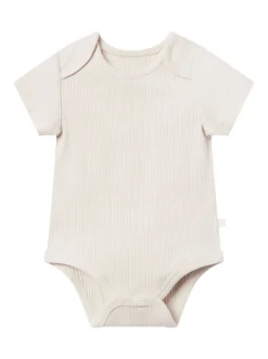 Natuurlijk - MORI Ribbed Stretch Short Sleeve Bodysuit