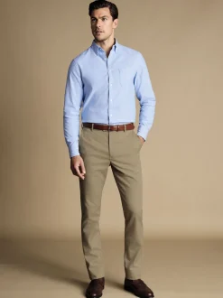 Natuurlijk - Normale Pasvorm - Charles Tyrwhitt - Ultieme strijkvrije Franse slim-fit chino