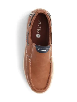 Natuurlijk - Pavers blauwe bootschoenen met instapmodel