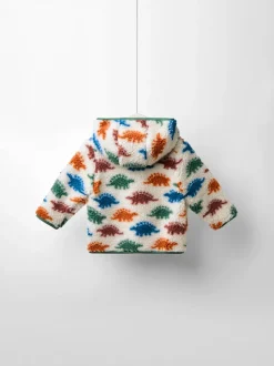 Natuurlijke Stegosaurus - JoJo Maman Bébé Checkerboard Hooded Borg Jacket