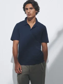 Navy Blue/Brown/White - The Set 3 Pack Short Sleeve Cotton Jersey Polo Shirts