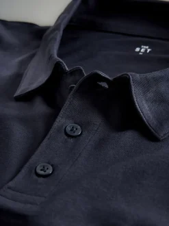 Navy Blue/Brown/White - The Set 3 Pack Short Sleeve Cotton Jersey Polo Shirts