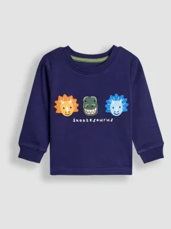 Navy Dinosaur Character - JoJo Maman Bébé Mix And Match 2 Pack Pyjamas