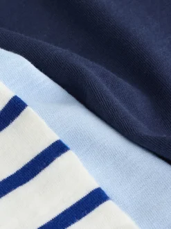 Navy Sea Animal - Verpakking van 3 T-shirts met korte mouwen en applicatie (3mnd-7jaar)