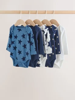 Navy Star - Set van 5 rompertjes met lange mouwen