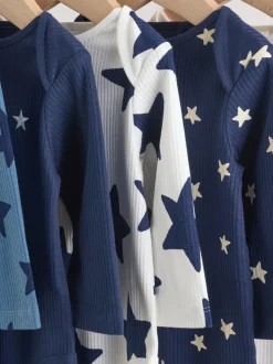 Navy Star - Set van 5 rompertjes met lange mouwen