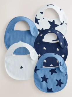 Navy Star - Verpakking met 5 babyslabbetjes