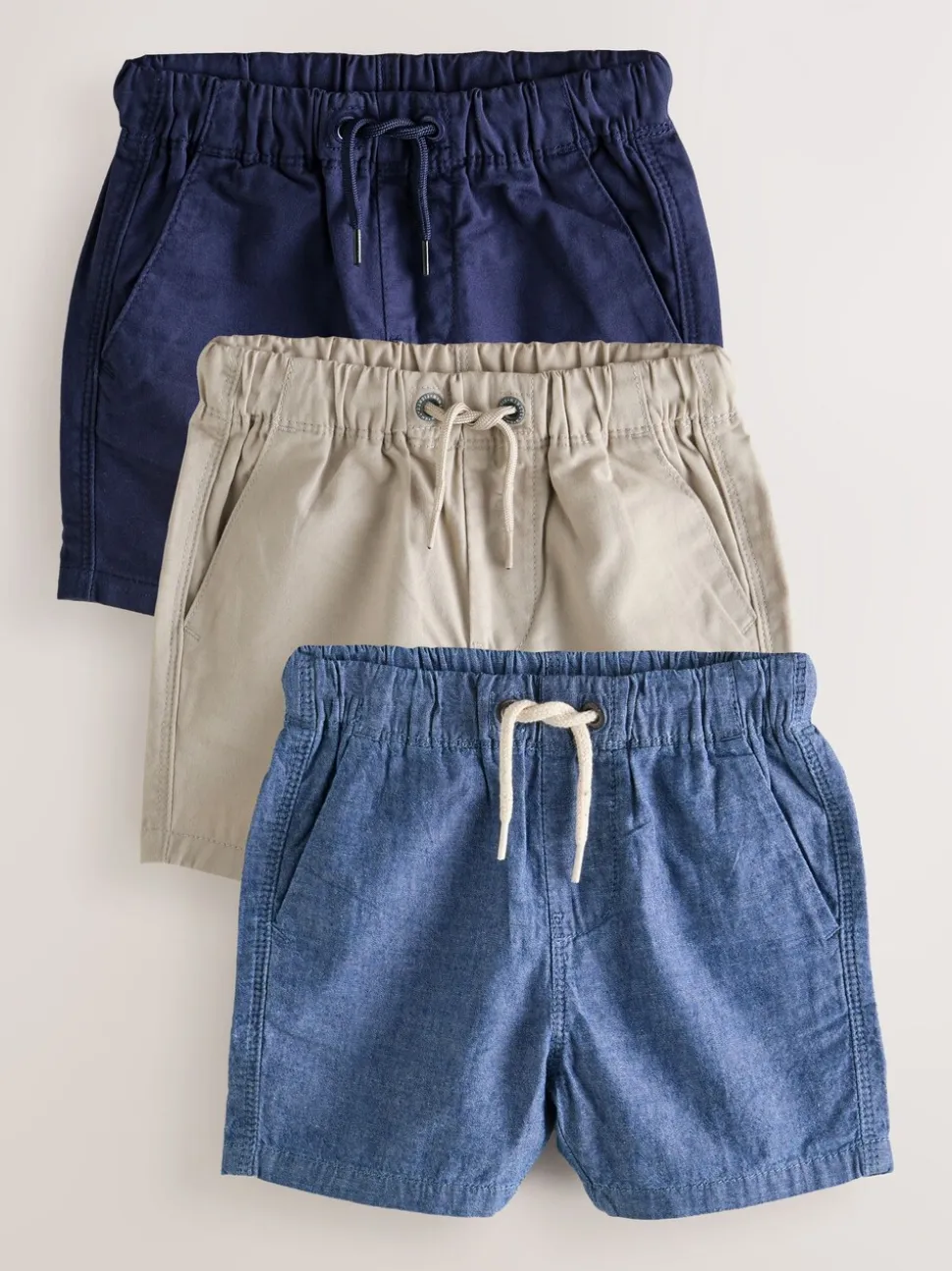 Navy/Stone/Chambray Blue - Verpakking van 3 pull-on broekjes (3mnd -7jr)