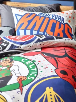 NBA 100% katoenen Dekbedovertrek en kussensloop Set voor eenpersoonsbed
