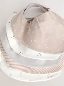 Neutraal - 5 Kwijlslabbetjes voor baby's