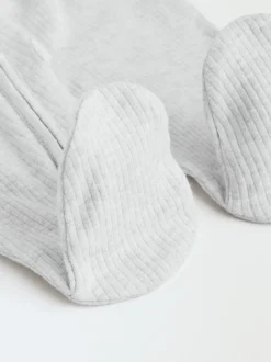 Neutraal - 5 Verpakking van babypyjama's met tweewegrits en voetjes (0-2jr)