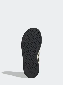 Neutraal - adidas Grand Court 00suède kindersneakers met elastische veters