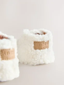 Neutraal - Baby Cosy Boots met Klittenbandsluiting (0-18maanden)