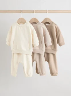 Neutraal - Baby Sweatshirt en Joggingbroeken Set 6 stuks (0mnd-3jaar)
