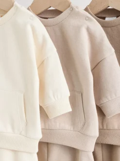 Neutraal - Baby Sweatshirt en Joggingbroeken Set 6 stuks (0mnd-3jaar)