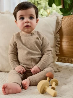 Neutraal - Babyset met gebreide trui en legging (0mnd-2jr)