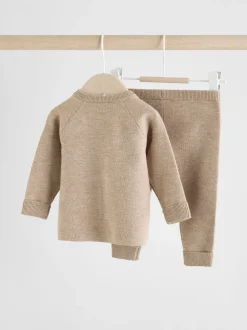 Neutraal - Babyset met gebreide trui en legging (0mnd-2jr)