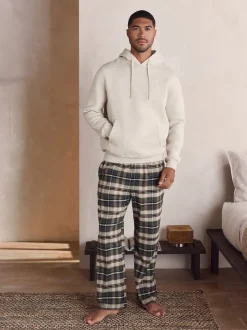 Neutraal - Check Bottoms Long Sleeve Hoodie Set