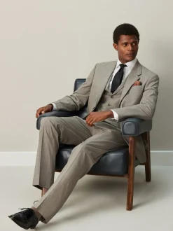 Neutraal - Contrast Fabric Detail Suit Waistcoat