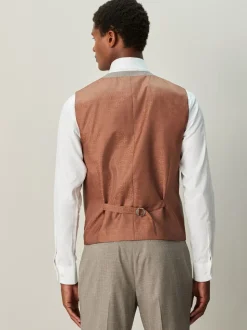 Neutraal - Contrast Fabric Detail Suit Waistcoat