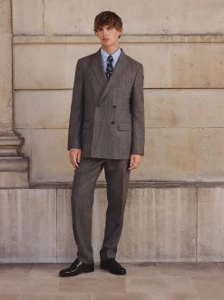 Neutraal - Double Breasted Merino Wool Blend Suit Jacket