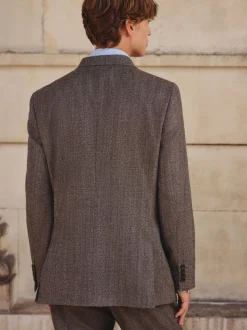 Neutraal - Double Breasted Merino Wool Blend Suit Jacket
