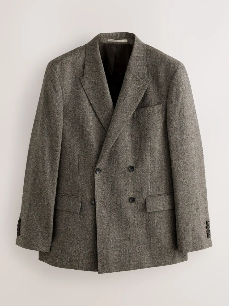 Neutraal - Double Breasted Merino Wool Blend Suit Jacket