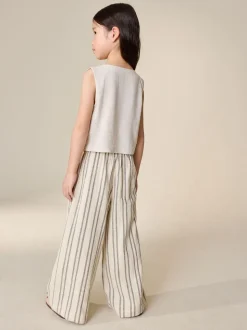 Neutraal - Embroidered Waistcoat and Wide Leg Trousers Set (3-16yrs)