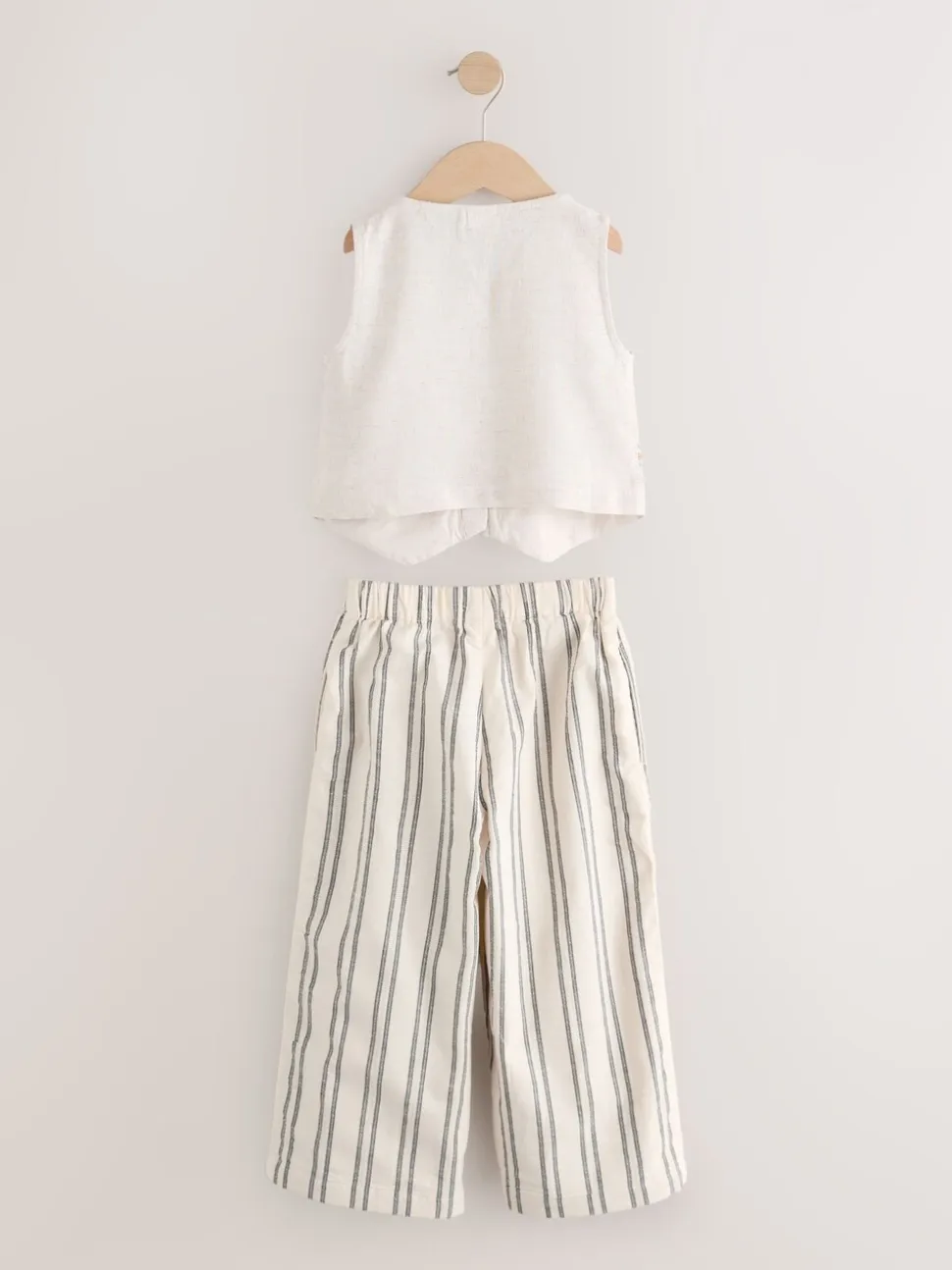 Neutraal - Embroidered Waistcoat and Wide Leg Trousers Set (3-16yrs)