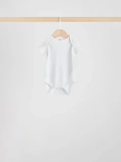 Neutraal - Essential set van 5 babyrompertjes met korte mouwen